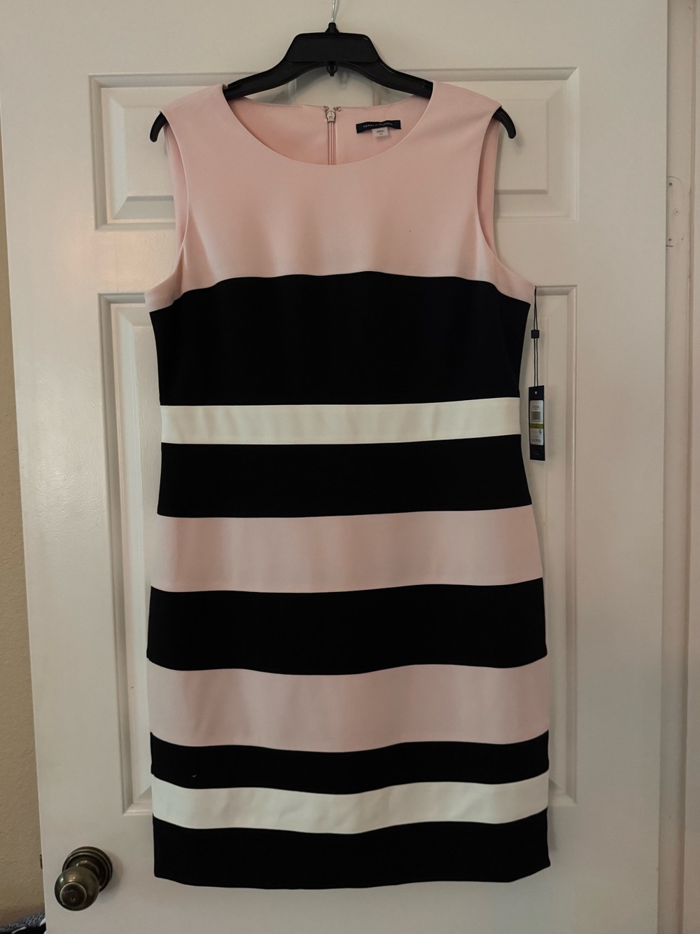 Tommy Hilfiger Classic Sleeveless Stripe Sheath Dress - Size 14